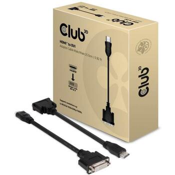 Club3D адаптер CAC-HMD>DFD HDMI 1, DVI-D 1, вес 0.03 кг (CAC-HMD>DFD)