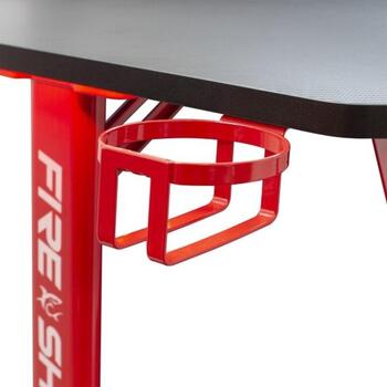 White Shark Spēļu galds FIRE-SHADOW, 1200x600x750 mm, 8.81 kg, 2 kājas, USB LED apgaismojums, RGB apgaismojums, dzērienu turētājs (FIRE-SHADOW)