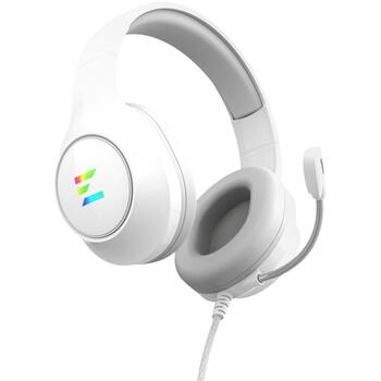 Zalman Провода наушники ZM-HPS310 WH, 243г, Белый, 50мм, 32Ω, 106дБ, 20-20000Гц, USB, RGB, Встроенный микрофон (ZM-HPS310 WH)