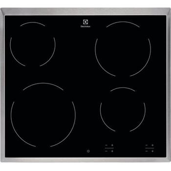 Electrolux EHF6240XXK электрическая керамическая варочная панель, 576x516мм, 560x490мм, черный, автоотключение, защита от детей (EHF6240XXK)