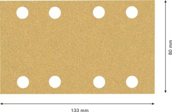 Slīppapīrs,kokam 80x133,K60,10 gab., Orbitālajām slīpmašīnām EXPERT C470 SMILŠPAPĪRS, 2608900878, BOSCH (2608900878)