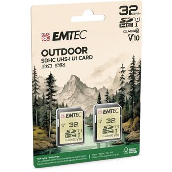 Emtec Карта памяти ECMSD32GHCU1ORP, 32GB, UHS-I, 90MB/s, 20MB/s, V10, водонепроницаемая, пылезащита (ECMSD32GHCU1ORP)