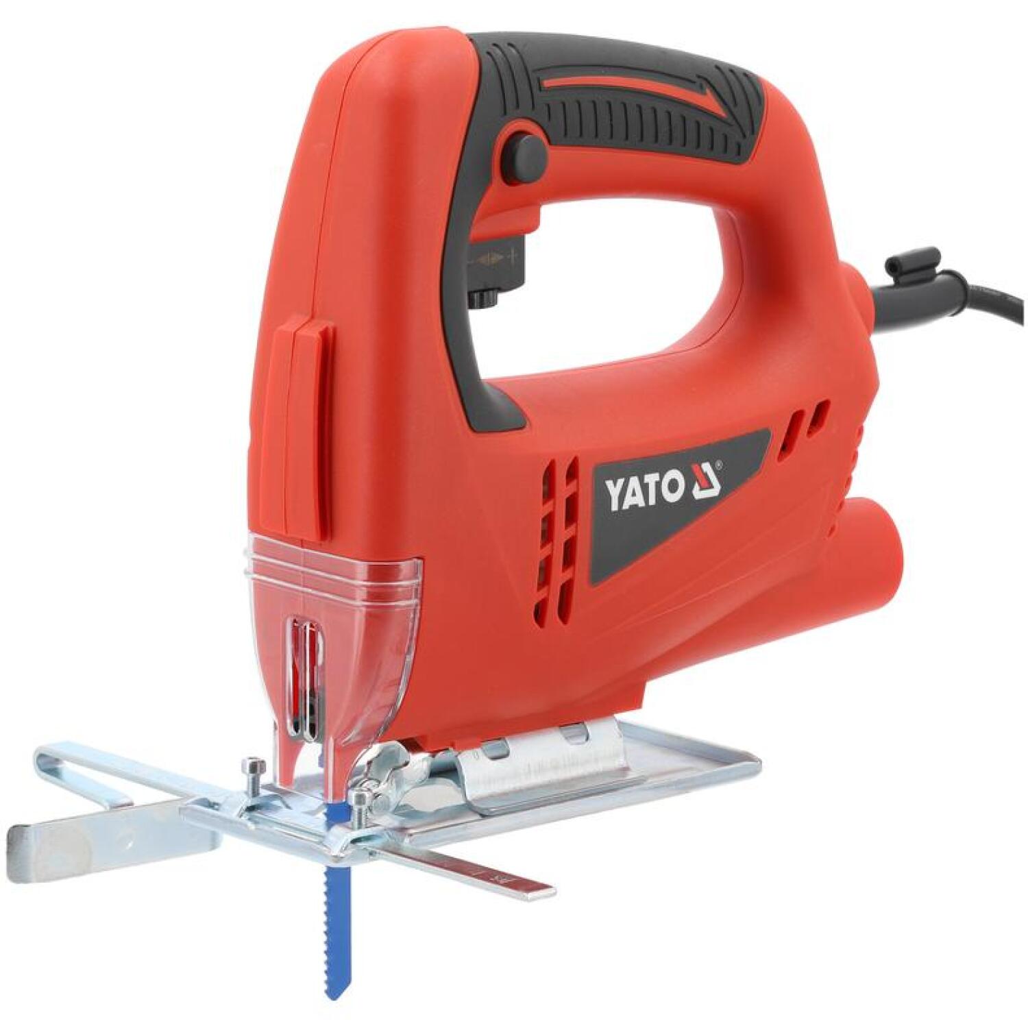 Yato elektriskā figūrzāģis YT-82265, 400 W, 220-240 V, 50/60 Hz, 600-3000 min⁻¹, 55 mm, 6 mm, 45 ˚, T tips, 3 m, IPX0, II klase (YT-82265)