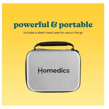 Homedics HHP-65GM MYTI Mini Masāžas pistole, 5 uzgaļi, 4 ātrumi, 3000 RPM, 6 mm, 180 min, USB-C, akumulators 12 V, antracīta (HHP-65GM)