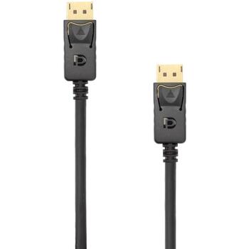 White Shark MAMBA кабель DP-DP M/M 2м, 4K, 60 кадров/с, 21,6 Гбит/с, 30 AWG, 24K золотые разъемы, Ethernet (MAMBA)
