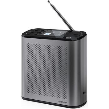 Sharp OSAKA Портативное цифровое радио DR-P530(GY), 5V, 120 предустановленных станций, Bluetooth, USB порт, аккумулятор (DR-P530(GY))