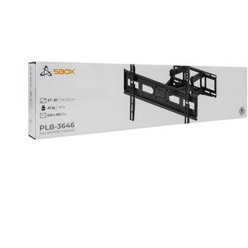 Sbox кронштейн для телевизора PLB-3646-2, 37-80'', 40kg, 600x400, наклонный, поворотный, VESA 100x100-600x400 (PLB-3646-2)