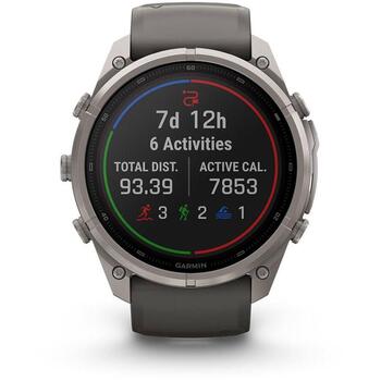 Garmin смарт-часы Fenix 9 Pro 010-04337-21, 1,5-дюймовый AMOLED, 466x466 пикселей, 64 ГБ, 31 день, 744 ч, 10 ATM, титановый корпус (010-04337-21)