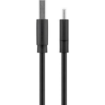 Goobay USB-C uzlādes un sinhronizācijas kabelis 45735, 1m, 3A, USB-C uz USB-A, melns, ātra uzlāde, elastīgs (45735)