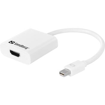 Sandberg Адаптер 508-29, 1xMini DisplayPort мужской, 1xHDMI женский, 20см, DisplayPort v1.1, HDMI v1.3a, Full HD 1080P (508-29)