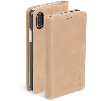 Krusell Sunne 4 Card FolioWallet 61507, 16,5см (6.5), Folio, Бежевый, Apple, iPhone XS Max, Подставка, 4 карманов для карт (61507)