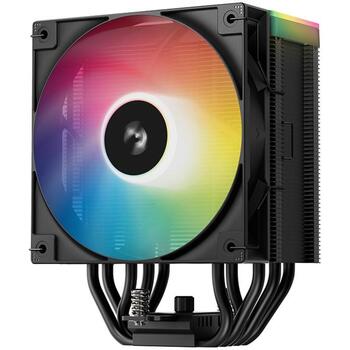 Deepcool procesora dzesētājs AG500 BK ARGB V2 R-AG500-BKAMMN-GJD, 67.88 cfm, 1 ventilators, PWM atbalsts, 5 siltuma caurules (R-AG500-BKAMMN-GJD)