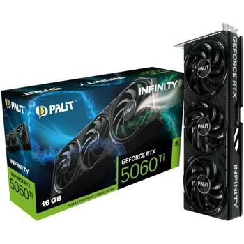 Palit Видеокарта NE7506T019T1-GB2061S 16GB GDDR7, 2407MHz, PCIe 5.0, 7680x4320, 3 вентилятора, SFF готова (NE7506T019T1-GB2061S)