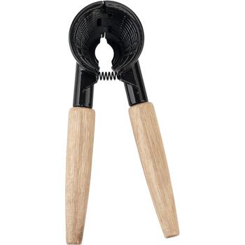 Jata Орехокол HACC2502, 17 x 5 x 6 см, 0.157 кг, алюминий, дерево, черный, регулируемый, рифленая поверхность (HACC2502)
