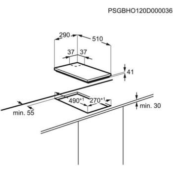 Electrolux gāzes plīts virsma EGG3322NVX, 4000W, 220-240V, 290x510mm, iebūvējamā, čuguna režģi, gāzes kontrole (EGG3322NVX)