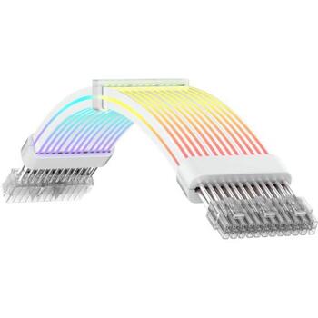 Gamemax удлинитель питания VGA 3x8PIN-W, 30 см, 7 A, 3 x 8 pin разъем, RGB LED подсветка (VGA 3x8PIN-W)