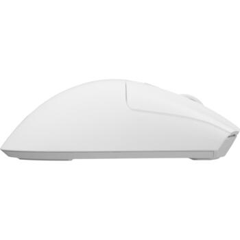Genesis Zircon 880 NMG-2380, bezvadu optiskā spēļu pele, 12000 DPI, 6 pogas, 2.4 GHz, Bluetooth, USB, balta (NMG-2380)