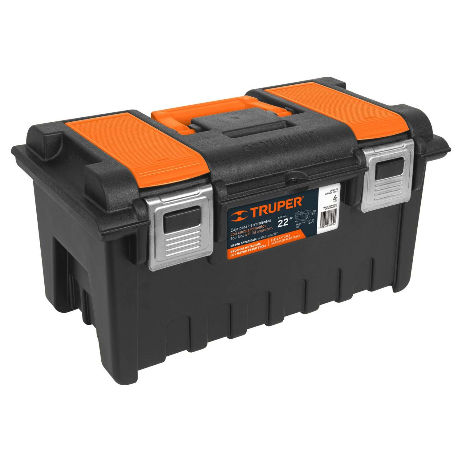 Instrumentu kaste ar vāka organizatoriem un metāla aizbīdni 56cm CHA-22S TRUPER (CHA-22S)