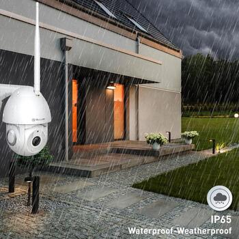 Tellur умная WiFi уличная камера TLL331451, 3MP, Ultra HD, наклон 0°~+120°, панорамирование 0~350°, IP65 (TLL331451)