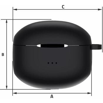 Manta Austiņu futrālis MTWS008ETUI, melns, silikons, 0.0137kg, piemērots Manta RYTMO TWS austiņām (MTWS008ETUI)