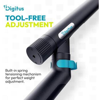 Digitus настольное крепление для монитора DA-90469, 35 дюймов, 10 кг, VESA 75x75 100x100 мм, черный, наклон, поворот, вращение (DA-90469)