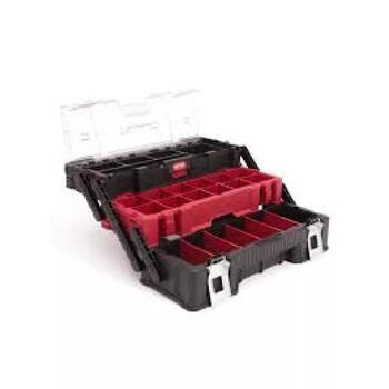 Keter Canti Trio Organizer 30198033, 53x20x23cm, 3-уровневый ящик для инструментов, прозрачная крышка, фиксатор (30198033)
