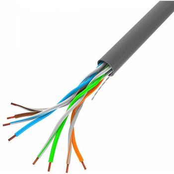 Lanberg LAN kabelis CAT.5E UTP 100m, LCU5-12CU-0100-S, 100m, 0.45mm, 100MHz, vara, pelēks, Fluke izturēts (LCU5-12CU-0100-S)