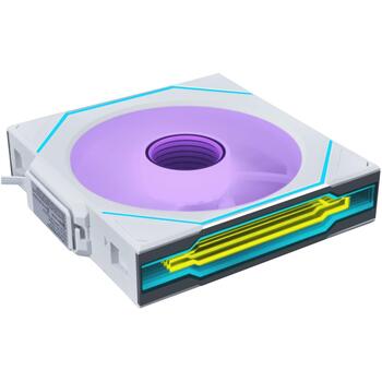 Lian Li Datora ventilators 140mm G99.14SLIN1W1W.00, 1800RPM, 3.45mmH2O, FDB, 62 LED, balts (G99.14SLIN1W1W.00)
