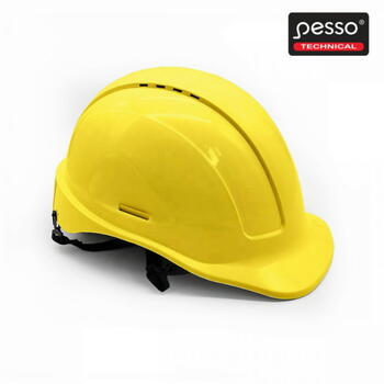 Pesso SALNG защитная каска, желтая, ABS, 53-64 см, 0.49 кг, EN 397, 8 вентиляционных отверстий, регулируемая (SALNG)