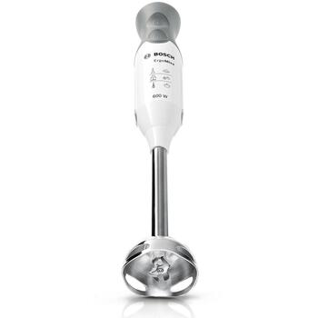 Bosch Ручной блендер MSM 66110, MSM66110, 600 W, 1.4 м, 2 скорости, нержавеющая сталь, мерный стакан, серый, белый (MSM66110)