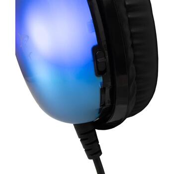 White Shark Наушники PEACOCK-2 BLACK, 212g, 32Ω, 20Hz-20KHz, 2m, RGB подсветка, накладные, проводные, встроенный микрофон (PEACOCK-2 BLACK)