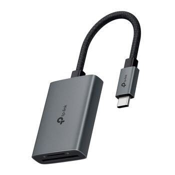 Tp-Link USB 3.0 Type-C к SD & microSD 3.0 кардридер UA430C, 2 порта, 5Gbps, 200MB/s, алюминиевый корпус (UA430C)