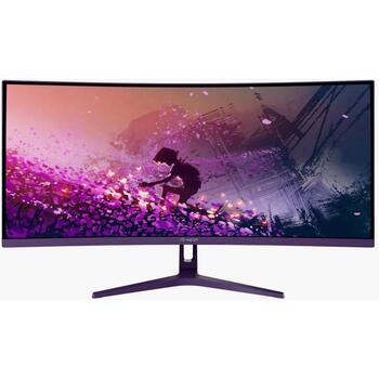 Arozzi monitors Nova AZ-NO-34T2K165-PP, 34 collas, VA, UWQHD, 165 Hz, 1 ms, 3440 x 1440, 350 cd/m², 21:9, ieliekts, HDR, violeta (AZ-NO-34T2K165-PP)