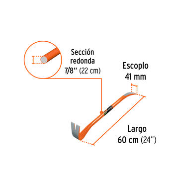 Lauznis 22x600mm, 2200g Expert® BU-60X TRUPER (BU-60X)