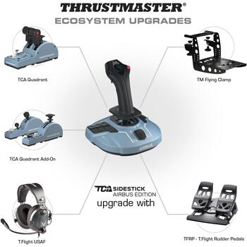 Thrustmaster Lidojumu simulators TCA Quadrant Airbus Edition 2960840, USB Type-A to Type-C, analogais/digitālais, 16 pogas (2960840)
