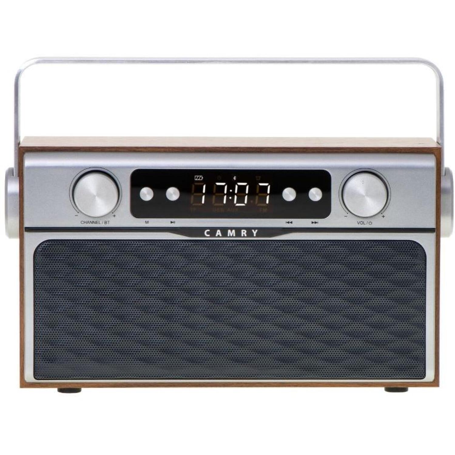 Adler Радио CR 1183, 16 Вт, Bluetooth 5.0, 2600 мАч, 2 динамика, ЖК-дисплей, AUX, карта памяти, USB (CR 1183)