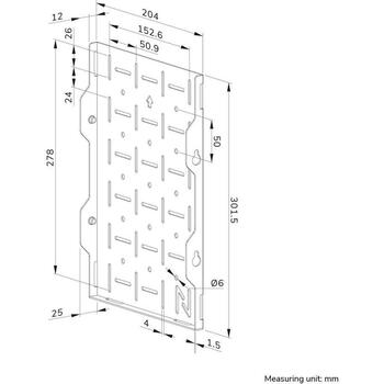 Neomounts AV стойка AWL05-750BL, максимальная нагрузка 10 кг, ширина 204 мм, глубина 25 мм, высота 302 мм, настенное крепление (AWL05-750BL)