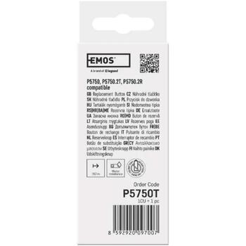 Emos Кнопка дверного звонка P5750T, 1 шт., IP55, без питания, 433 МГц, self-learning (P5750T)