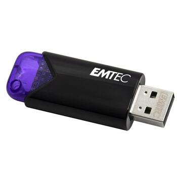 Emtec USB флешка B110 ECMMD128GB113, 128GB, USB 3.2, 20Mbps, 10Mbps, черный/фиолетовый, 100% переработанный пластик (ECMMD128GB113)
