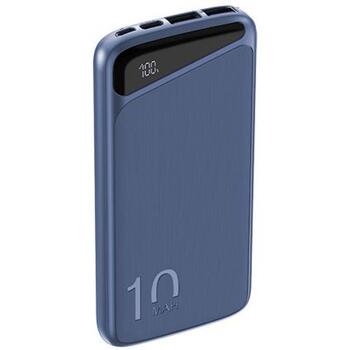 Navitel Power Bank PWR10 MX Blue, 10000mAh, 3.7V, 37Wh, 2xUSB-A, 1xUSB-C, 1xMicro-USB, защита от перезарядки (PWR10 MX Blue)