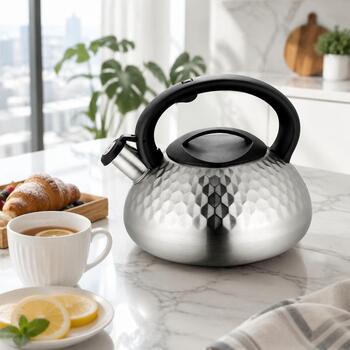 Brock MWK 004 La Cuisinette чайник, 2,5 л, 3 л, нержавеющая сталь, для индукции, со свистком (MWK 004)