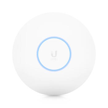 Wi Fi 6 piekļuves punkts 802.11ax 6 telpiskās plūsmas līdz ~5.3 Gb s 140 m² pārklājums 350+ ierīces PoE GbE U6-PRO Balts Ubiquiti (U6-PRO)