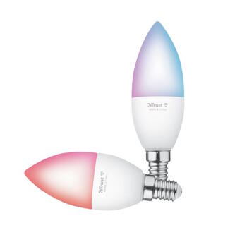 Trust умная WiFi LED лампа E14 470lm 180° 71293 управление через приложение RGB регулировка света Белый (71293)