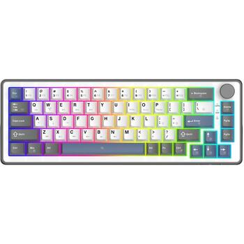 White Shark EXCALIBUR M GK-009251, механическая клавиатура 67 клавиш, 65%, линейные переключатели, hot-swap, 3 режима, RGB (EXCALIBUR-M-W-US)
