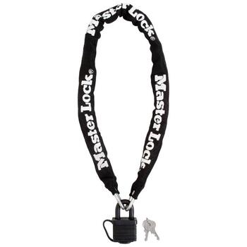 Velo tērauda ēdes slēdzene ar piekaramo atslēgu 90 cm 6 mm 8390EURDPRO MASTERLOCK (8390EURDPRO)