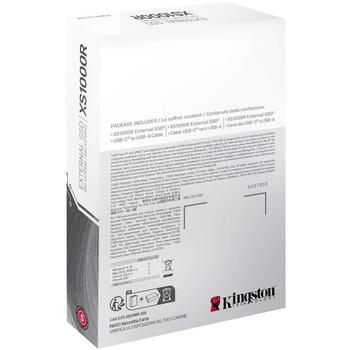 Kingston 2TB XS1000R, 2000 ГБ, USB 3.2 Gen 2, скорость чтения 1050 МБ/с, скорость записи 1000 МБ/с (SXS1000R/2000G)