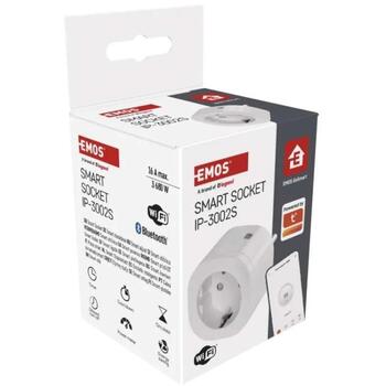 Emos WiFi розетка IP-3002S P5531, 230 V~/16 A, 3680 W, 30 программ, 15 розеток, защита от детей, Wi-Fi 802.11 b/g/n (P5531)