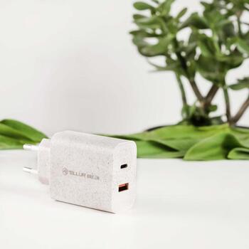 Tellur Lādētājs TLL151321, AC 100-240V, 38W, 6A, C tips PD 20W, USB QC3.0 18W, eko materiāli, aizsardzība (TLL151321)
