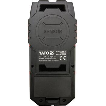 Yato Детектор профилей YT-73131, 20 мм, 80 мм, 60 мм, 50 мм, ЖК-дисплей, светодиодные индикаторы, звуковой сигнал, батарея 9V 6F22 (YT-73131)