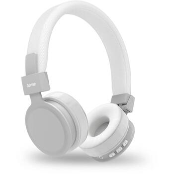 Hama 00184197 Freedom Lit II, беспроводные наушники, Bluetooth 5.3, 40mm, ANC, 30h, USB-C, белый (00184197)